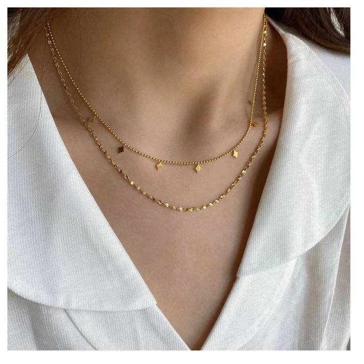 Double Square Necklace