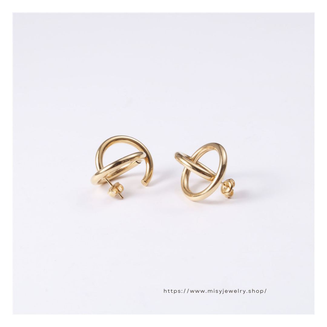 316L Double Circle Pierce — 着用イメージ | リング | サージカルステンレス316L | Misy Jewelry