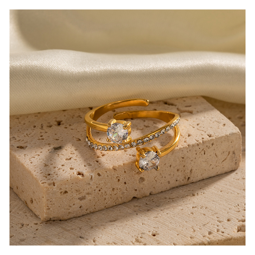 316L Zirconia Spiral Ring - リング｜Misy Jewelry