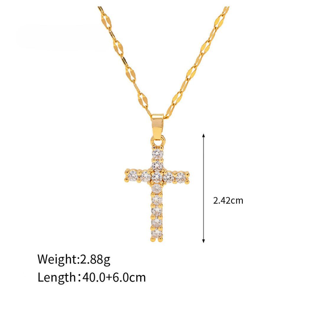 316L Zirconia Cross Necklace2 — ディテール | ネックレス | サージカルステンレス316L | Misy Jewelry