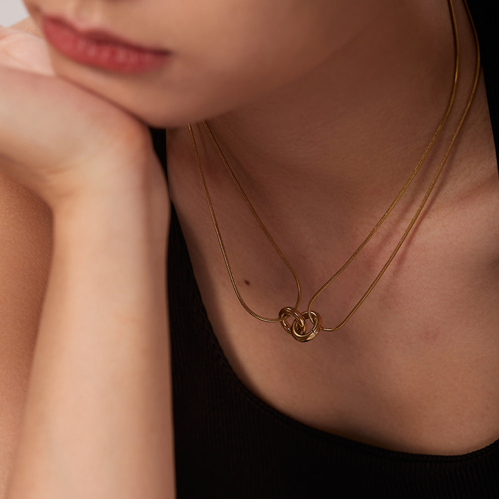 316L Snake Ring Necklace 詳細画像1｜Misy Jewelry