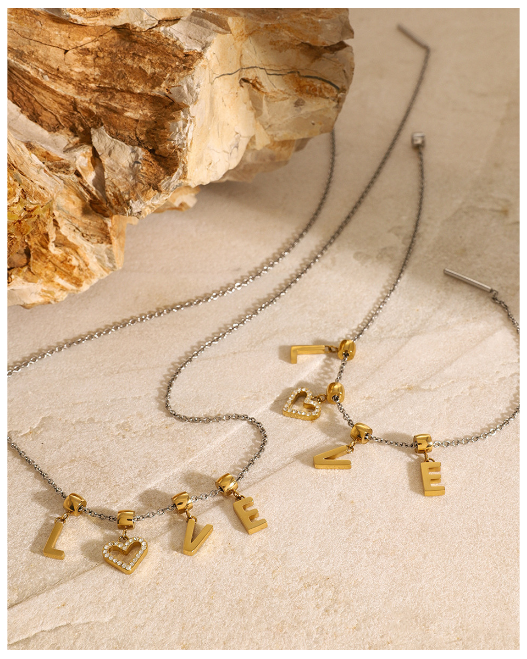 316L LOVEチャーム Bracelet or Necklace - ネックレス｜Misy Jewelry