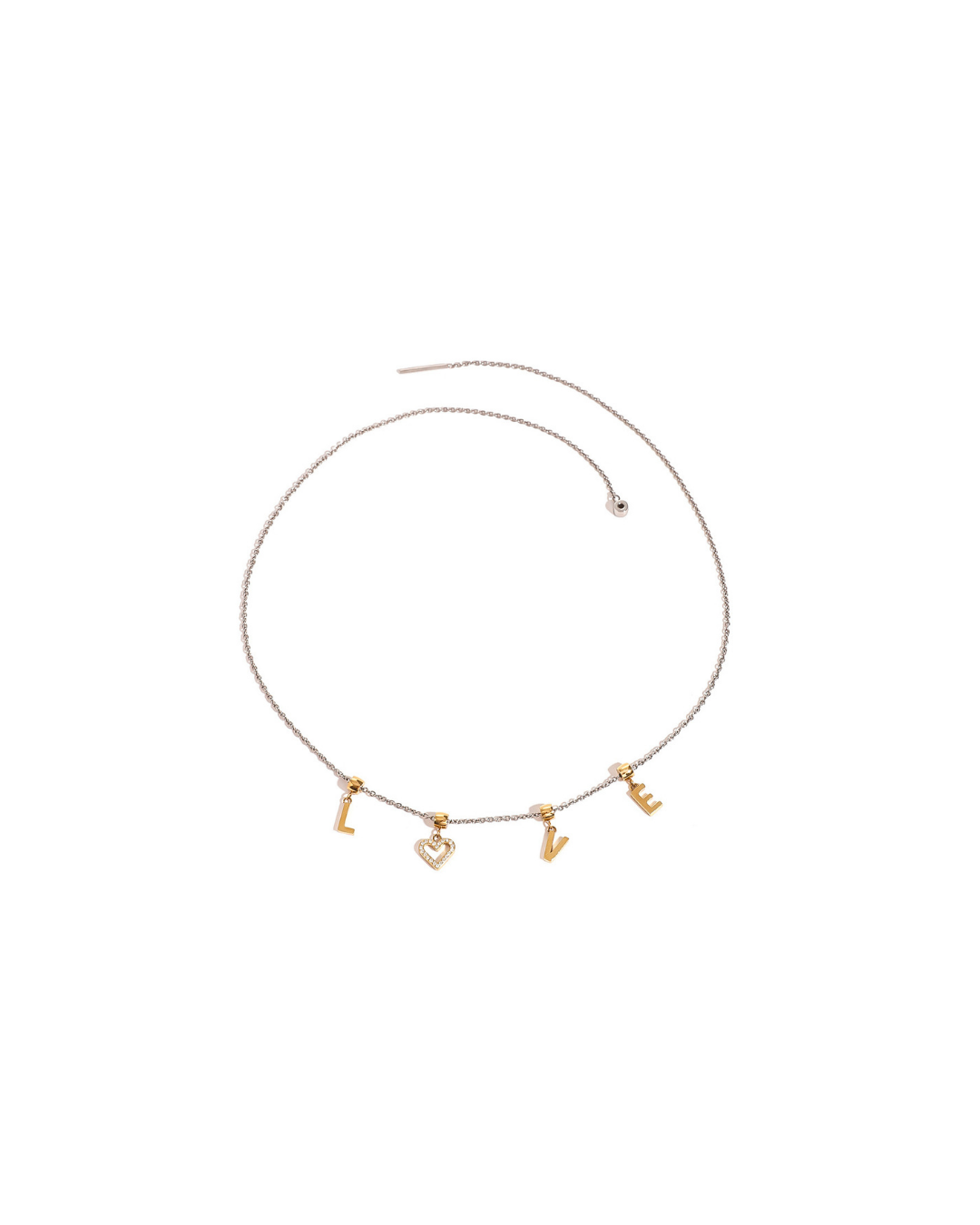 316L LOVE Charm Bracelet or Necklace — ディテール | ネックレス | サージカルステンレス316L | Misy Jewelry