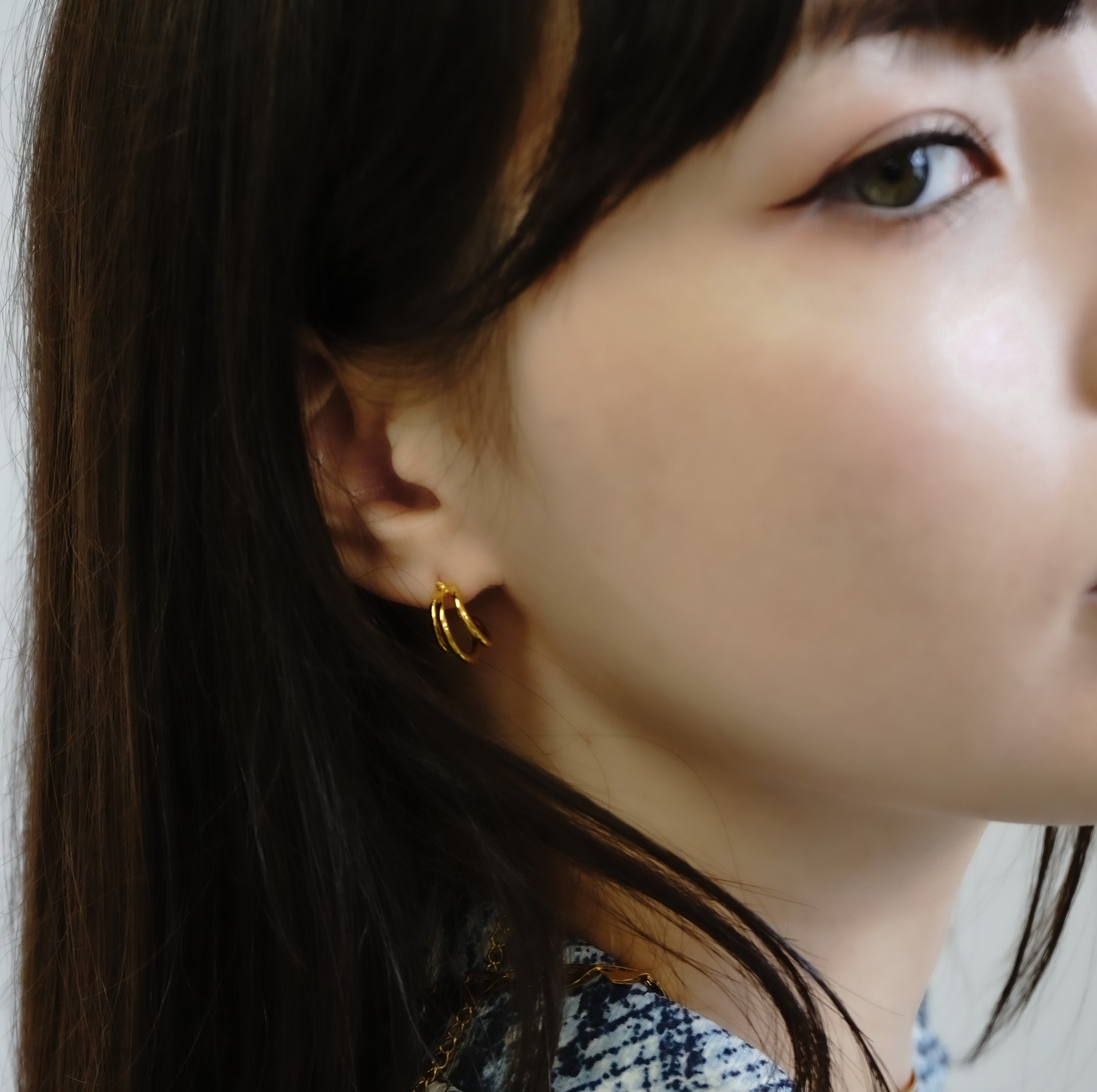 s925 Hoop pierce Triple Earrings — ディテール | リング | サージカルステンレス316L | Misy Jewelry