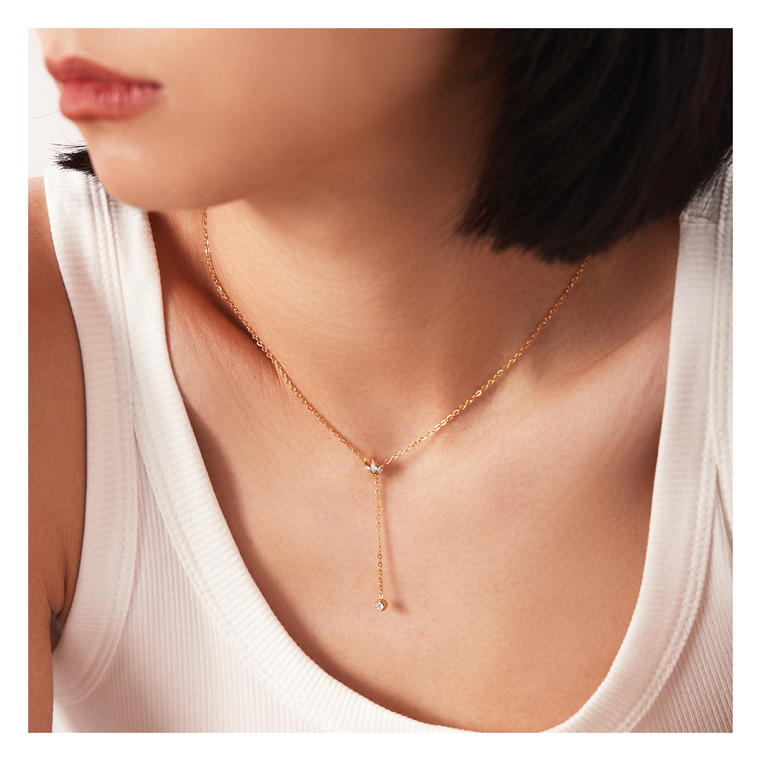 316L Zirconia Hanging  Necklace - ネックレス｜Misy Jewelry