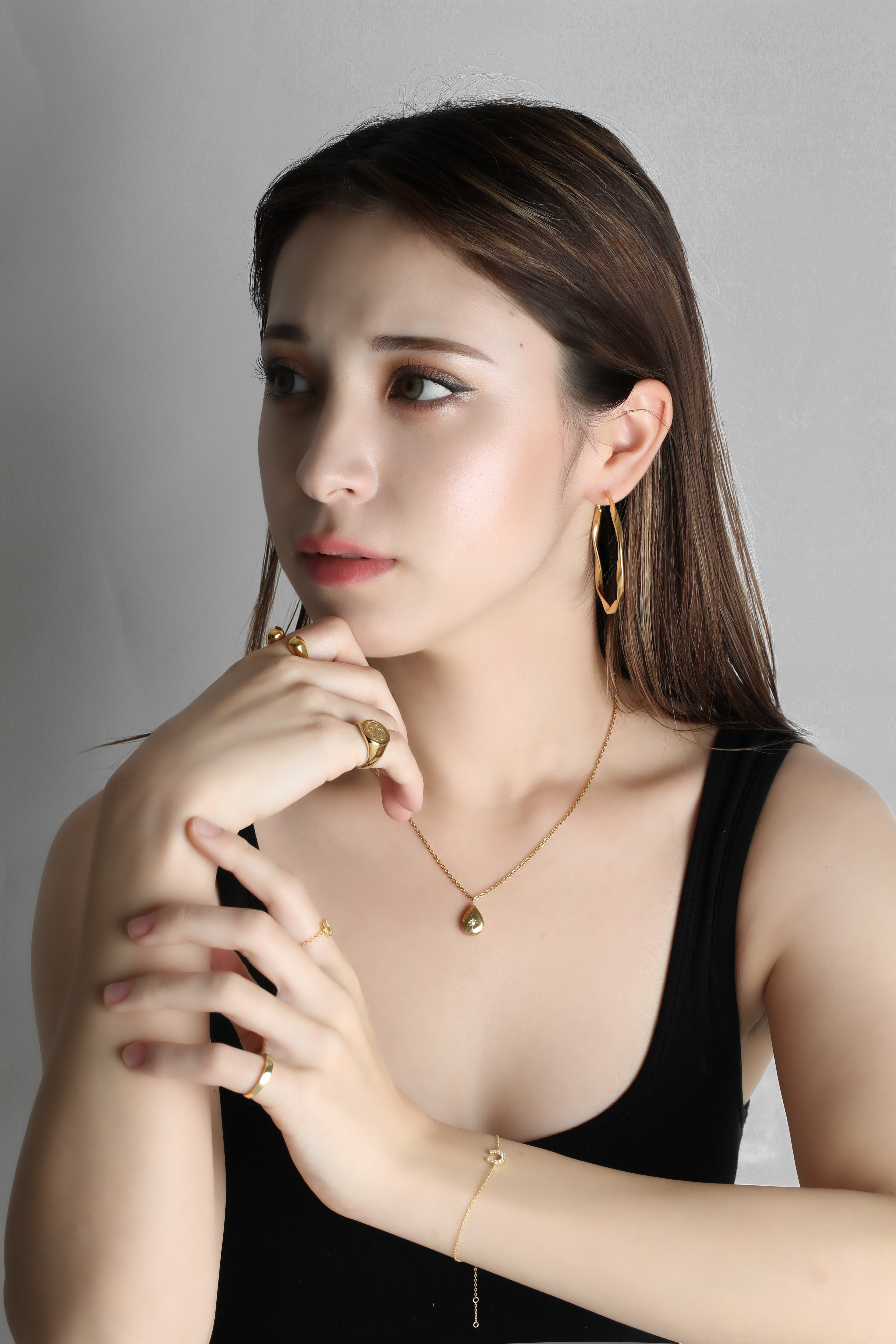 316L zirconia cubic sun necklace 詳細画像2｜Misy Jewelry