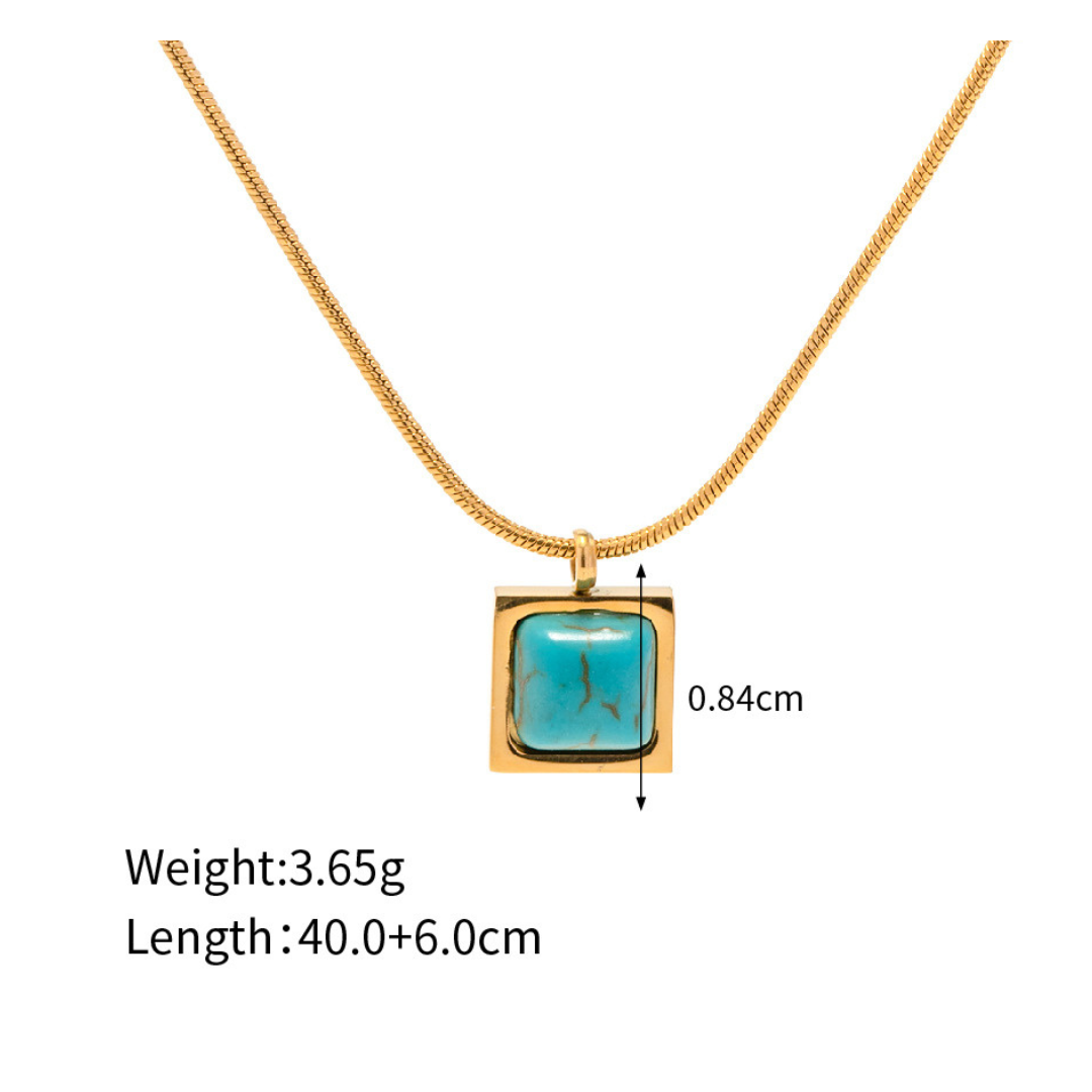 316L Turquoise Necklace 詳細画像3｜Misy Jewelry