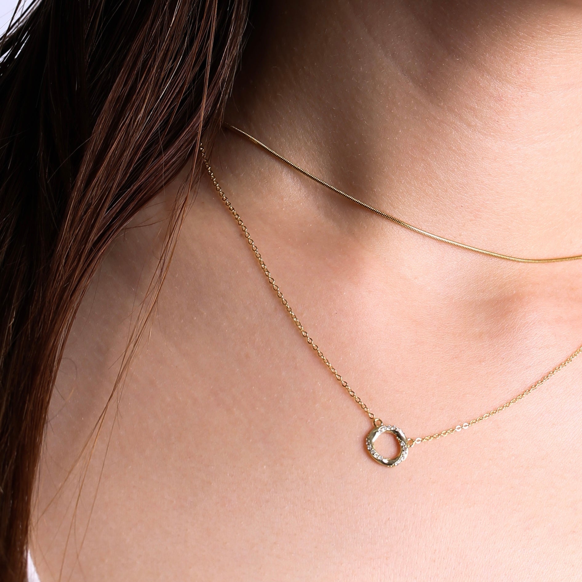 s925  Zirconia Circle necklace 詳細画像2｜Misy Jewelry
