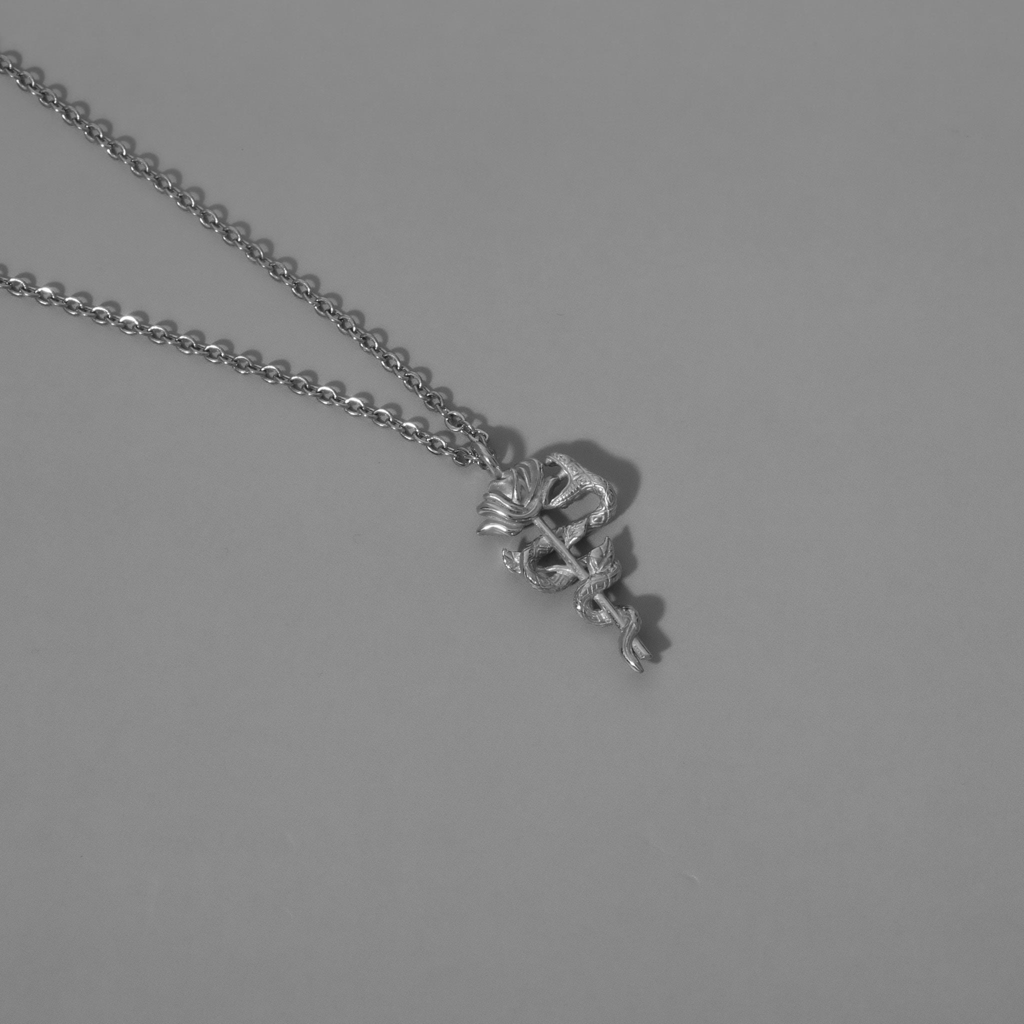 316L Snake Rose Necklace 詳細画像1｜Misy Jewelry