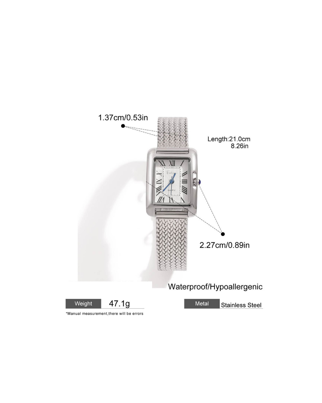 Mesh Watch[Silver] — 着用イメージ | アクセサリー | サージカルステンレス316L | Misy Jewelry