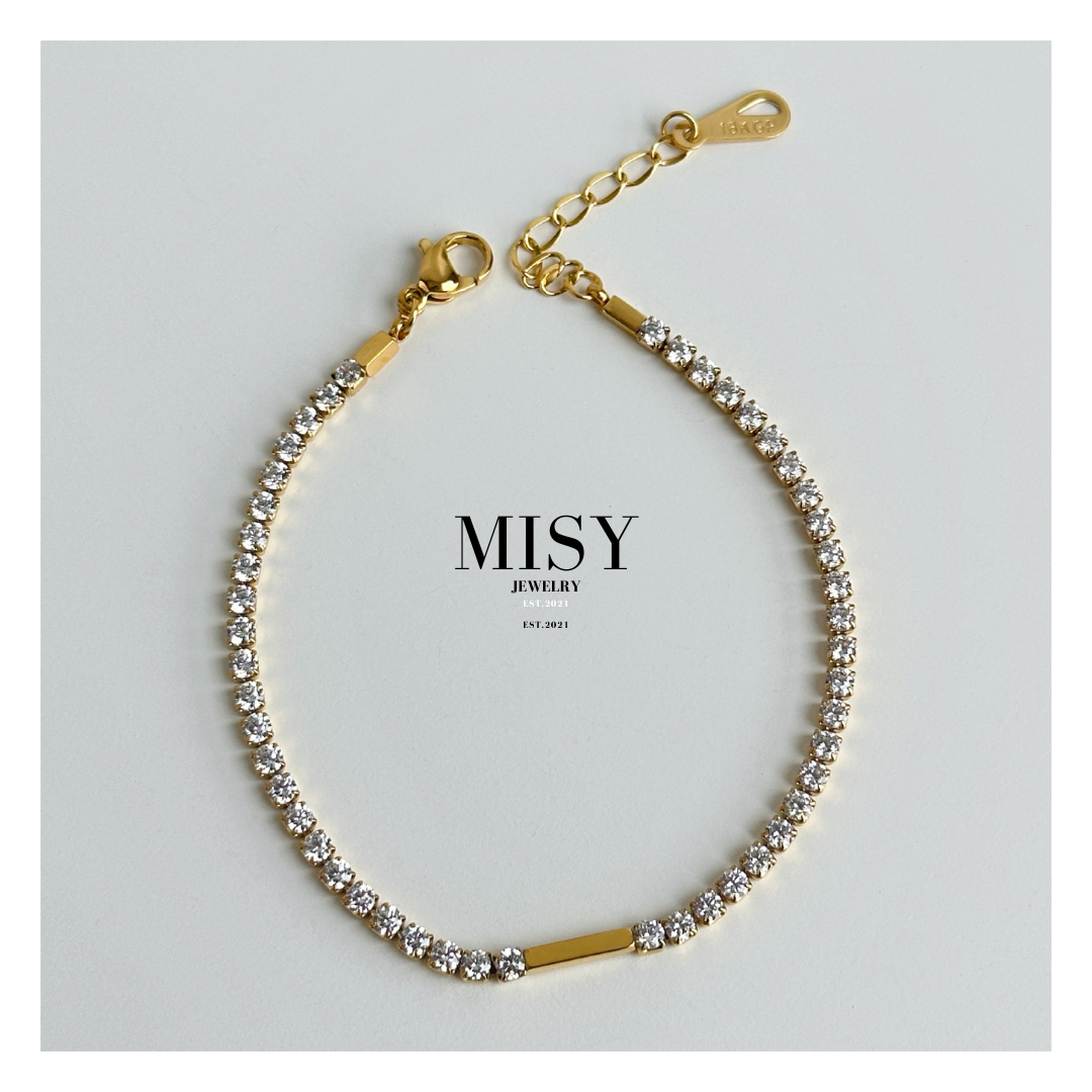 316L Zirconia Pate Anklet 詳細画像5｜Misy Jewelry