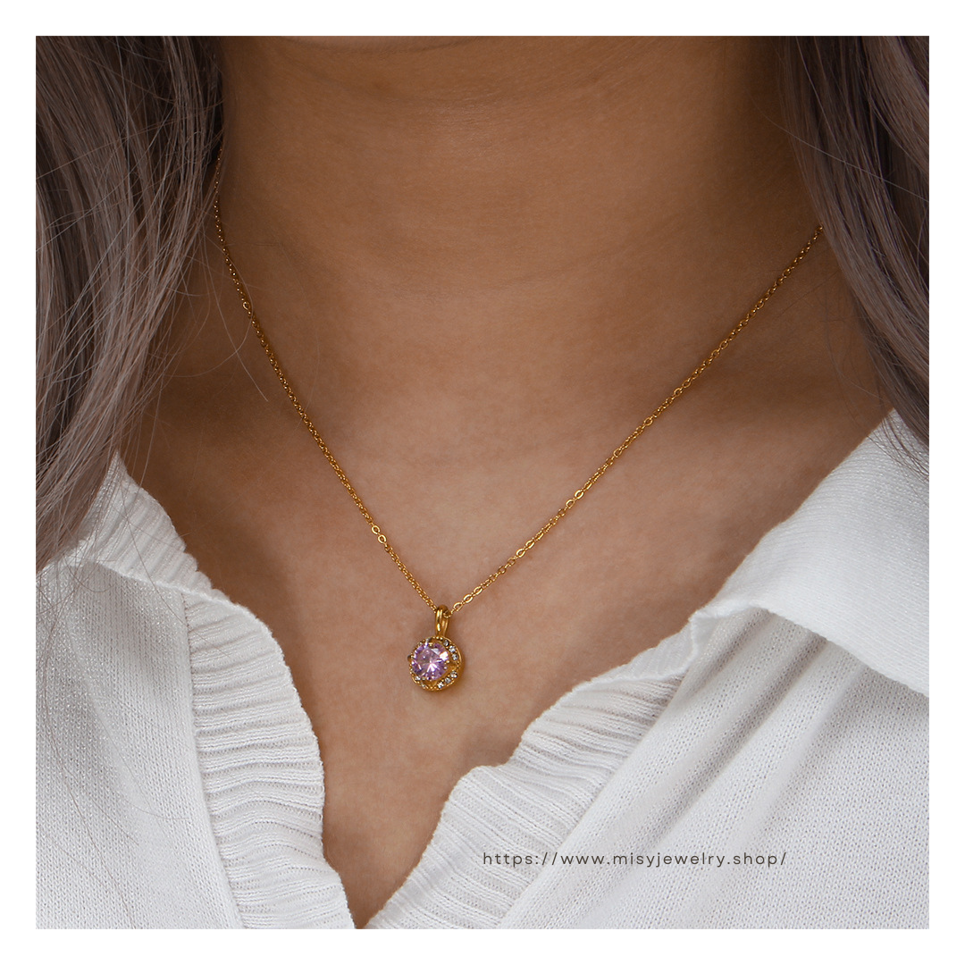 316L  Zirconia necklace 詳細画像1｜Misy Jewelry