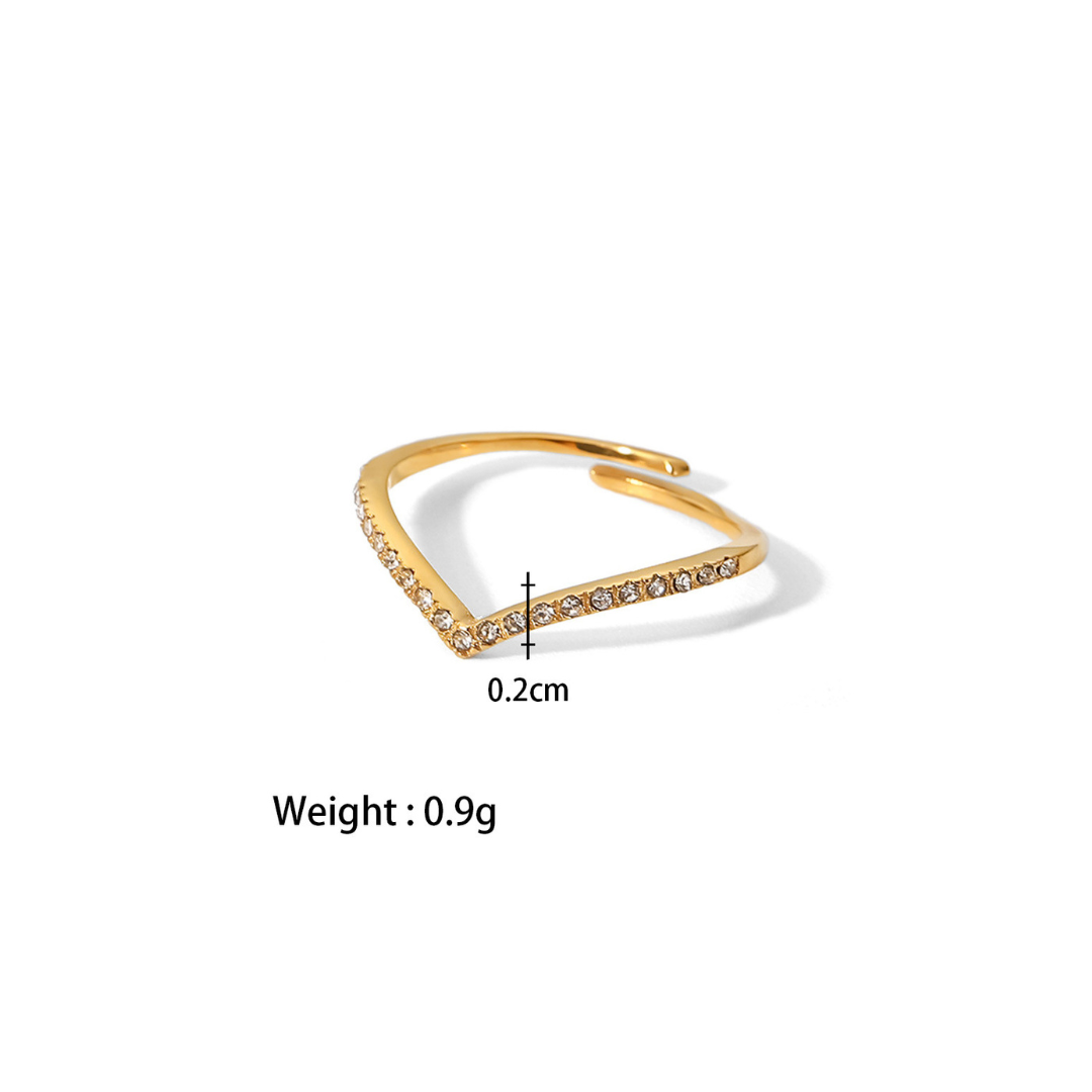 316L V Ring Free size — ディテール | リング | サージカルステンレス316L | Misy Jewelry