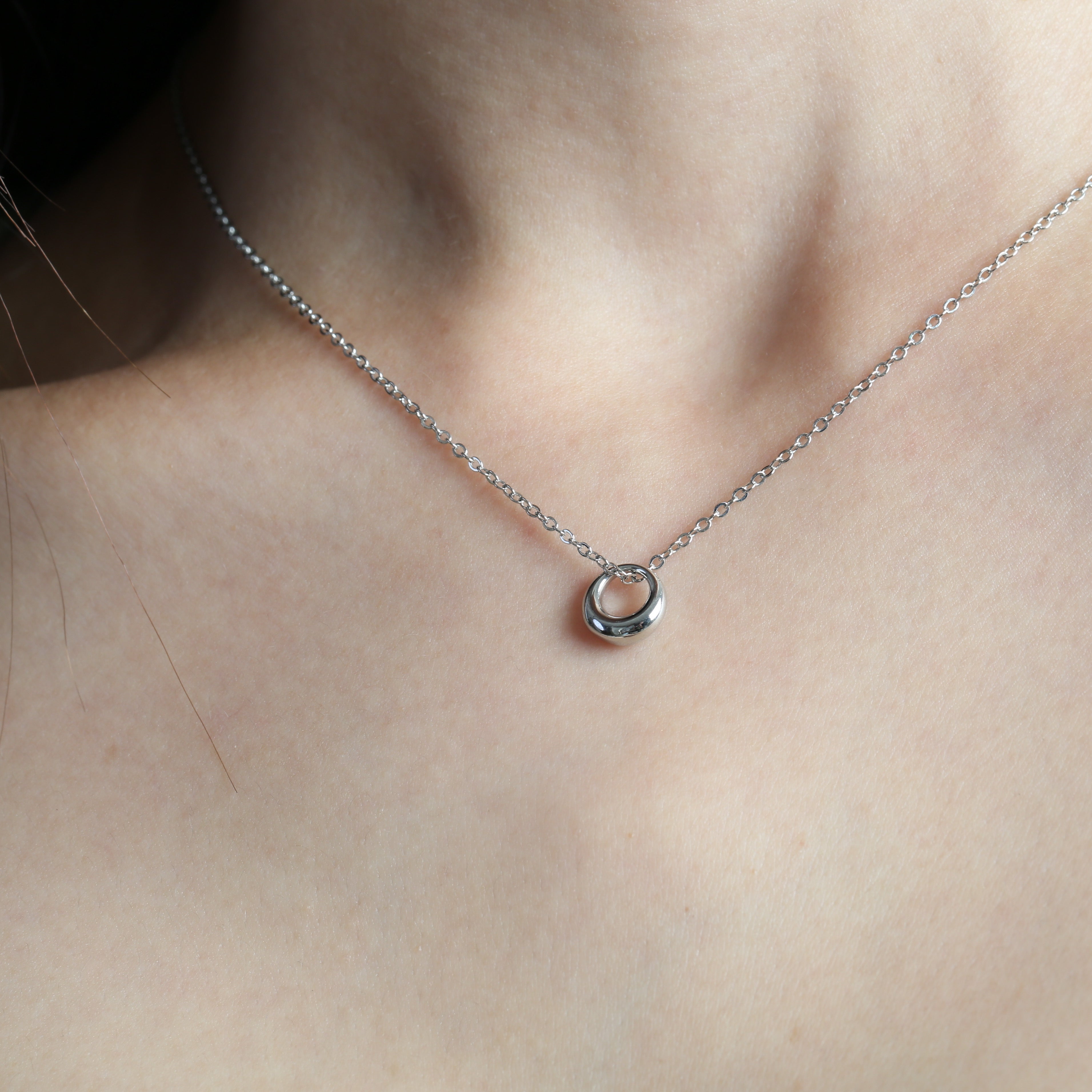 s925 Round circle necklace — ディテール | ネックレス | サージカルステンレス316L | Misy Jewelry
