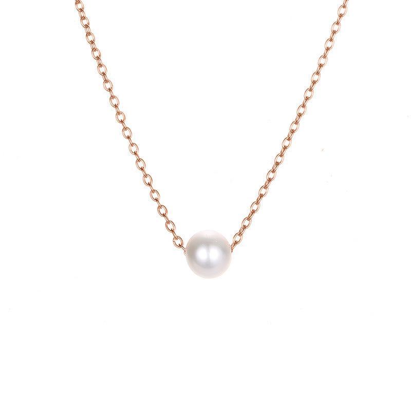 316L Perl Pendant Necklace — 着用イメージ | ネックレス | サージカルステンレス316L | Misy Jewelry