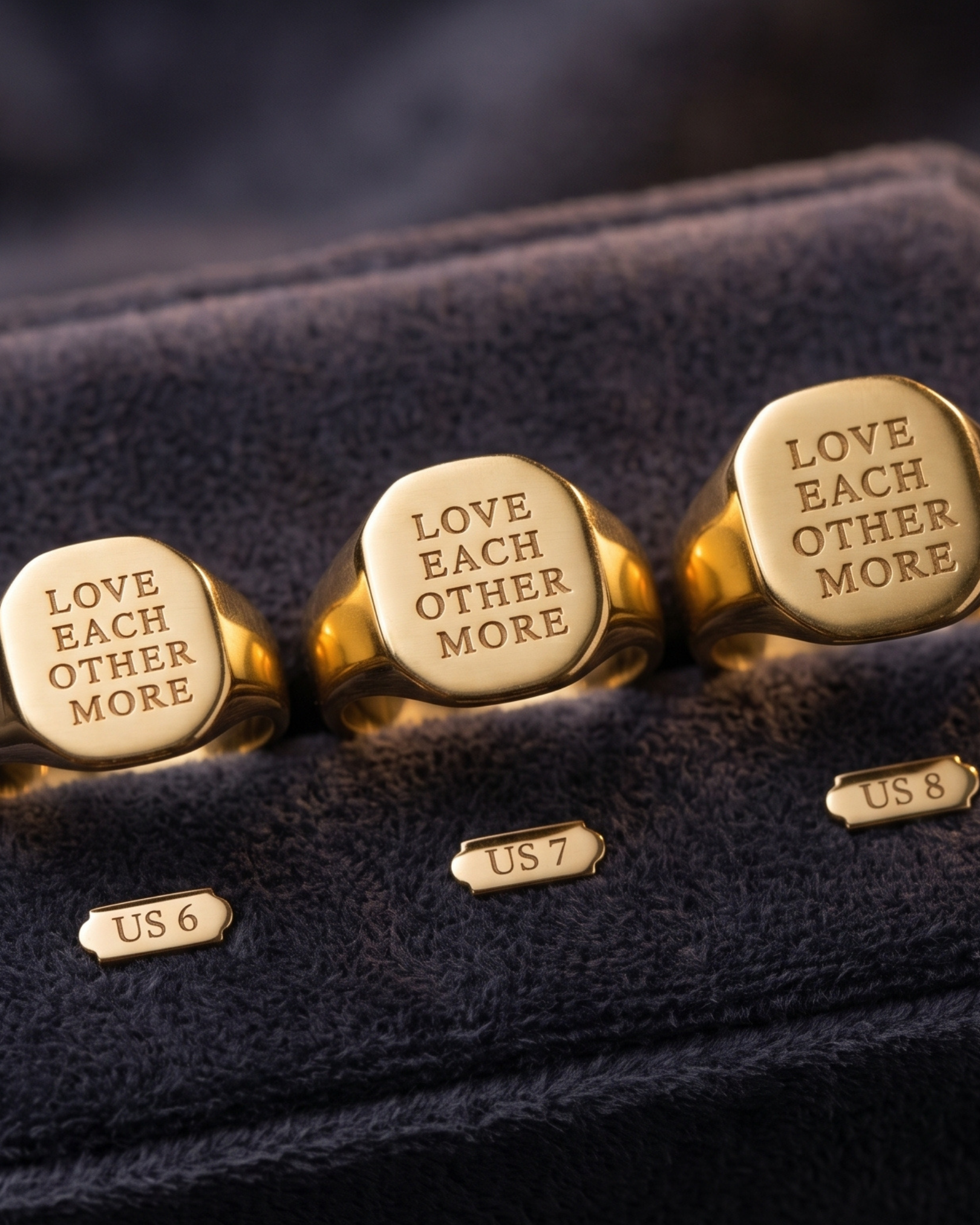 316L Square Ring~LOVE EACH OTHER~