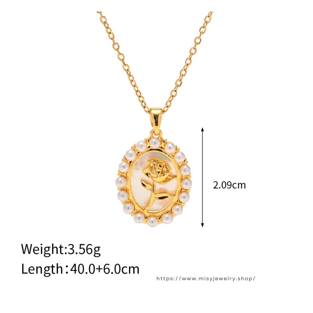 316L Perl Coin Necklace 詳細画像1｜Misy Jewelry