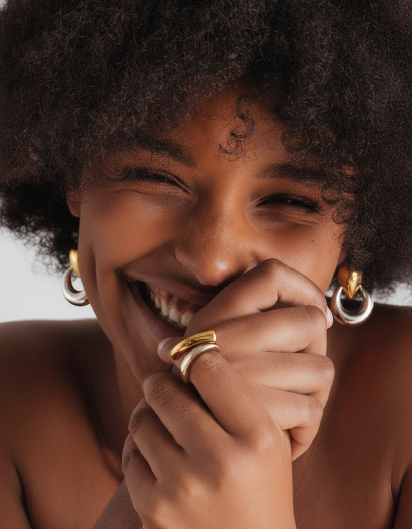 316L Bi-color Twist Duo Ring 詳細画像1｜Misy Jewelry