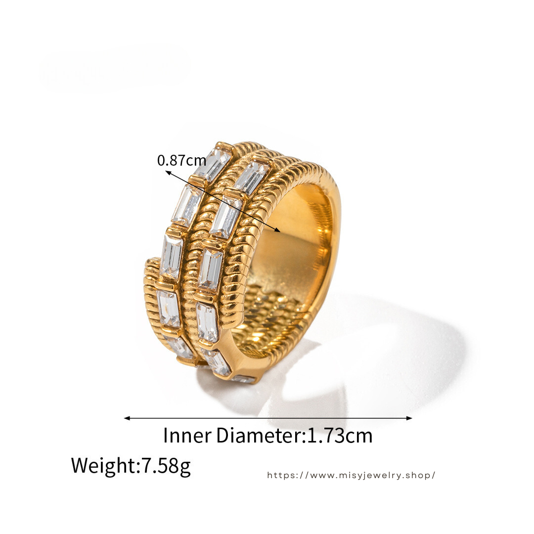 316L Designed Zirconia Ring — ディテール | リング | サージカルステンレス316L | Misy Jewelry