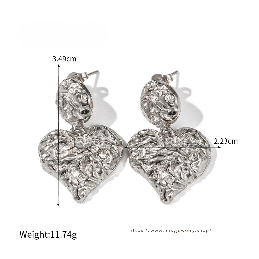 316L Designed Heart Pierce — 着用イメージ | リング | サージカルステンレス316L | Misy Jewelry