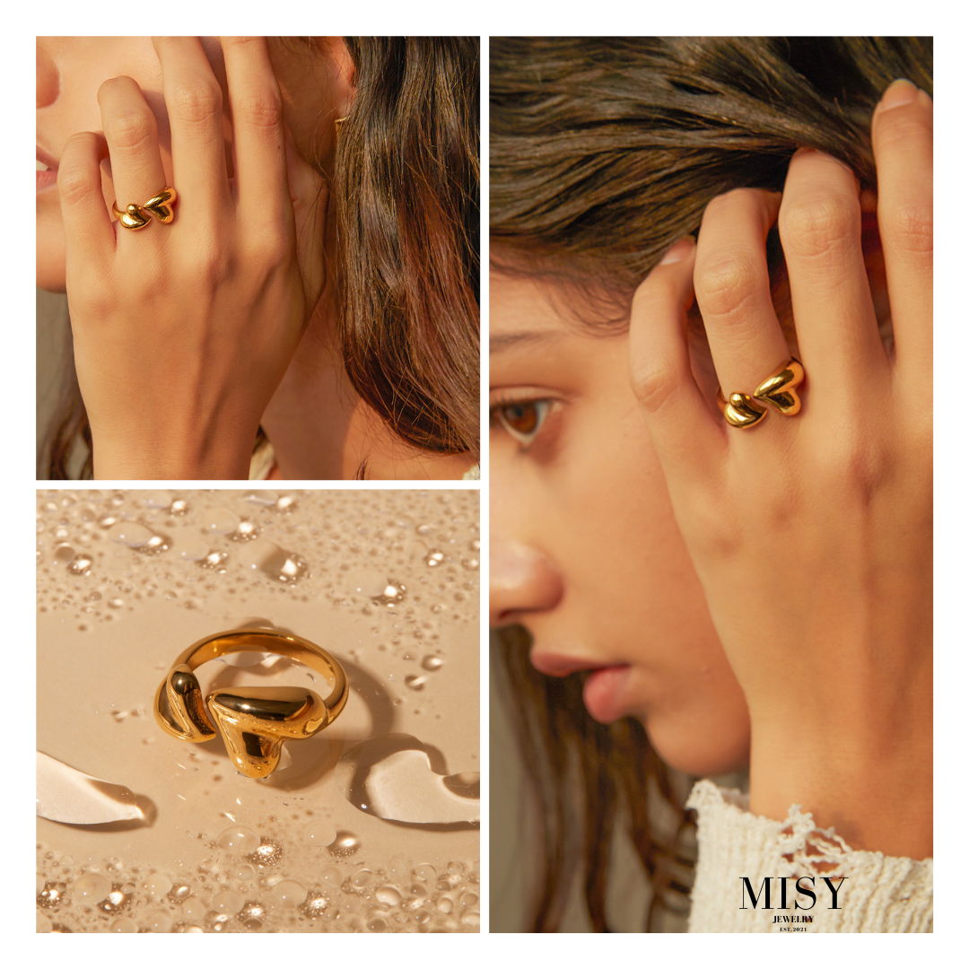 316L Open Heart Ring - リング｜Misy Jewelry