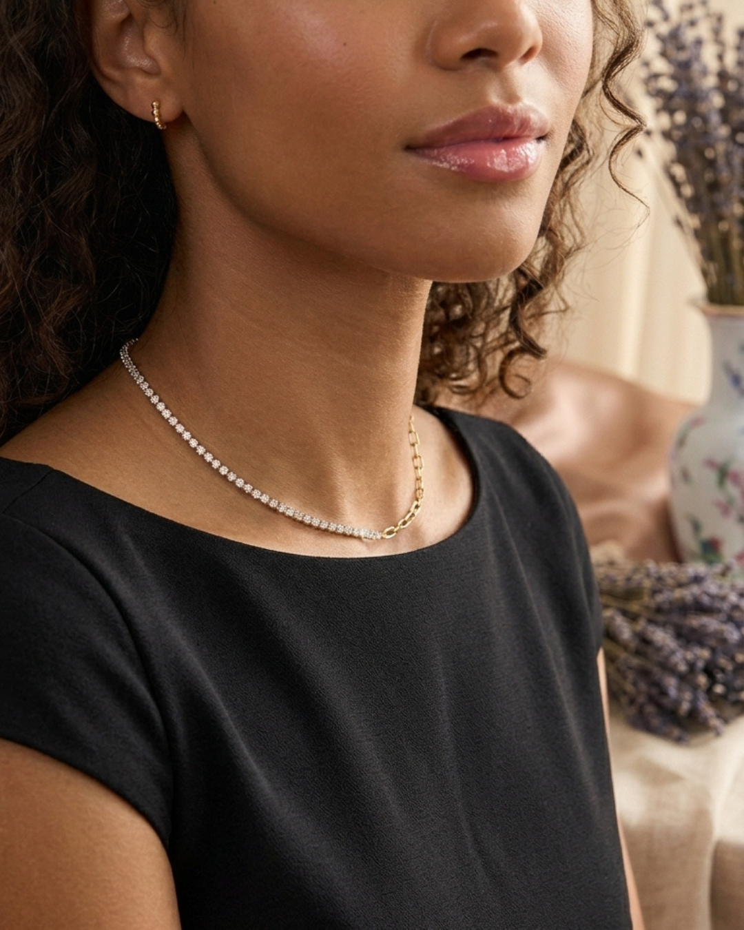 316L Chain & Zirconia Necklace 詳細画像4｜Misy Jewelry