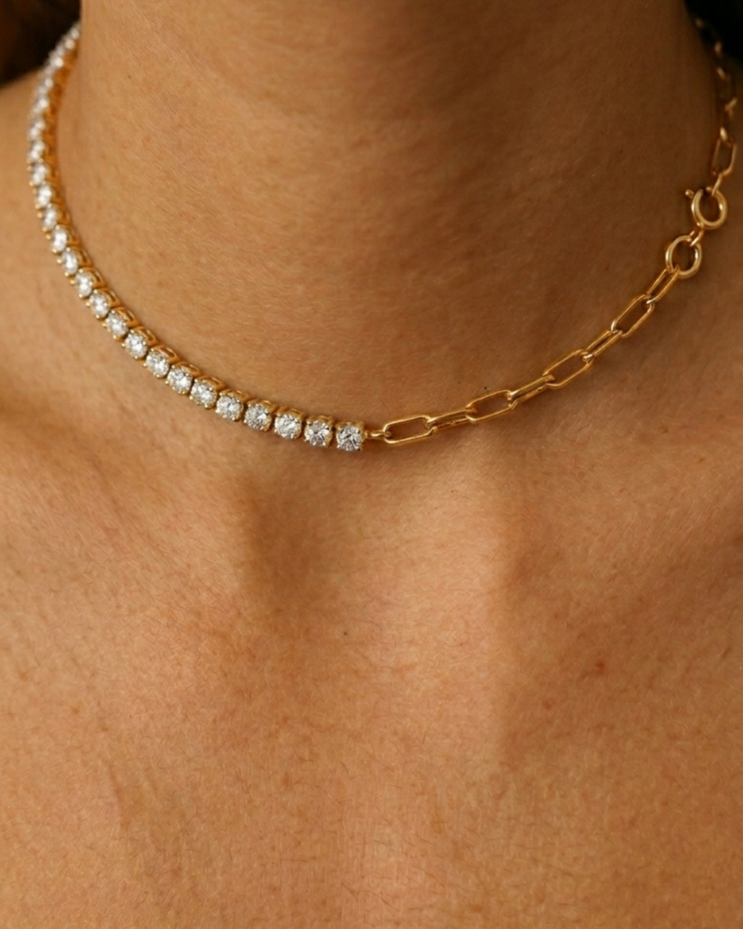 316L Chain & Zirconia Necklace 詳細画像5｜Misy Jewelry