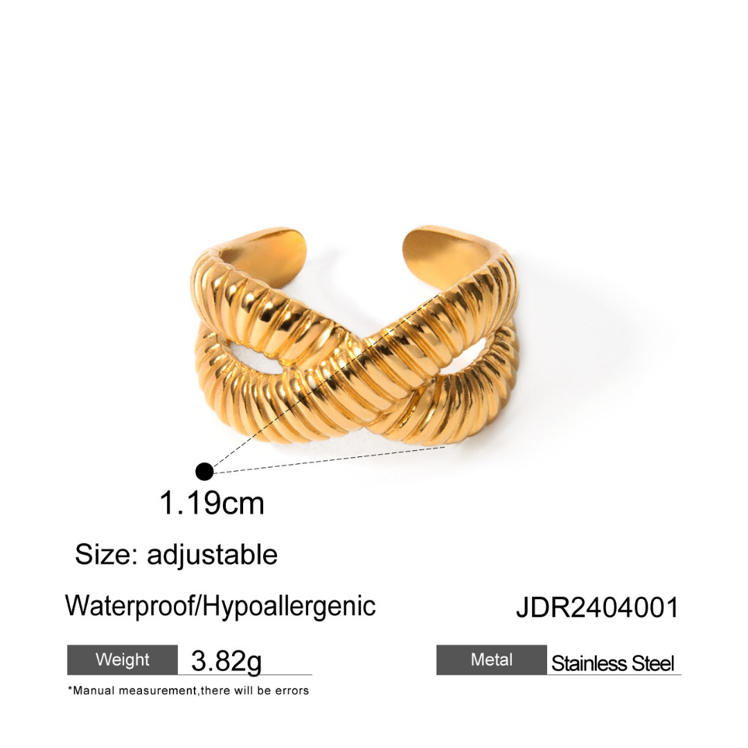 316L Open X-Cross Ring — ディテール | リング | サージカルステンレス316L | Misy Jewelry