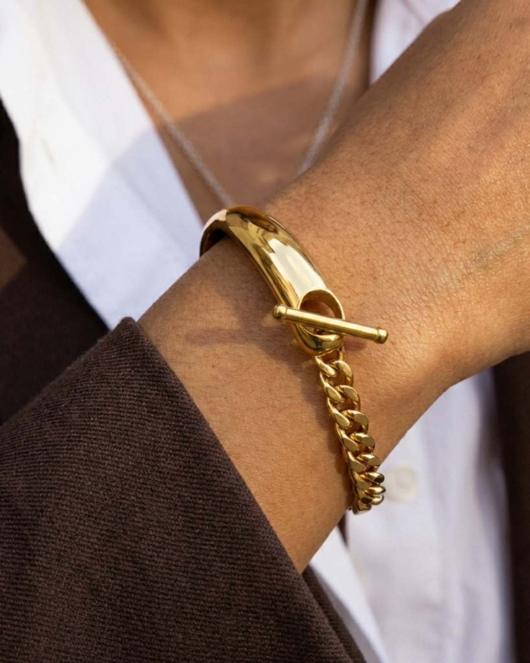316L T-Bar Curve Chain Bracelet — ディテール | ネックレス | サージカルステンレス316L | Misy Jewelry