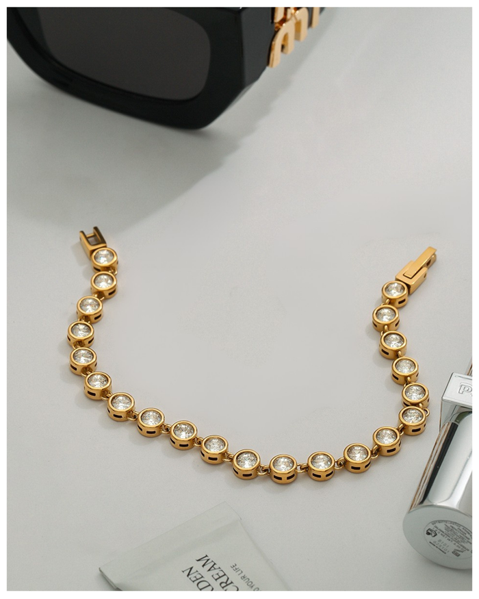 316L Sparkling Circle Bracelet