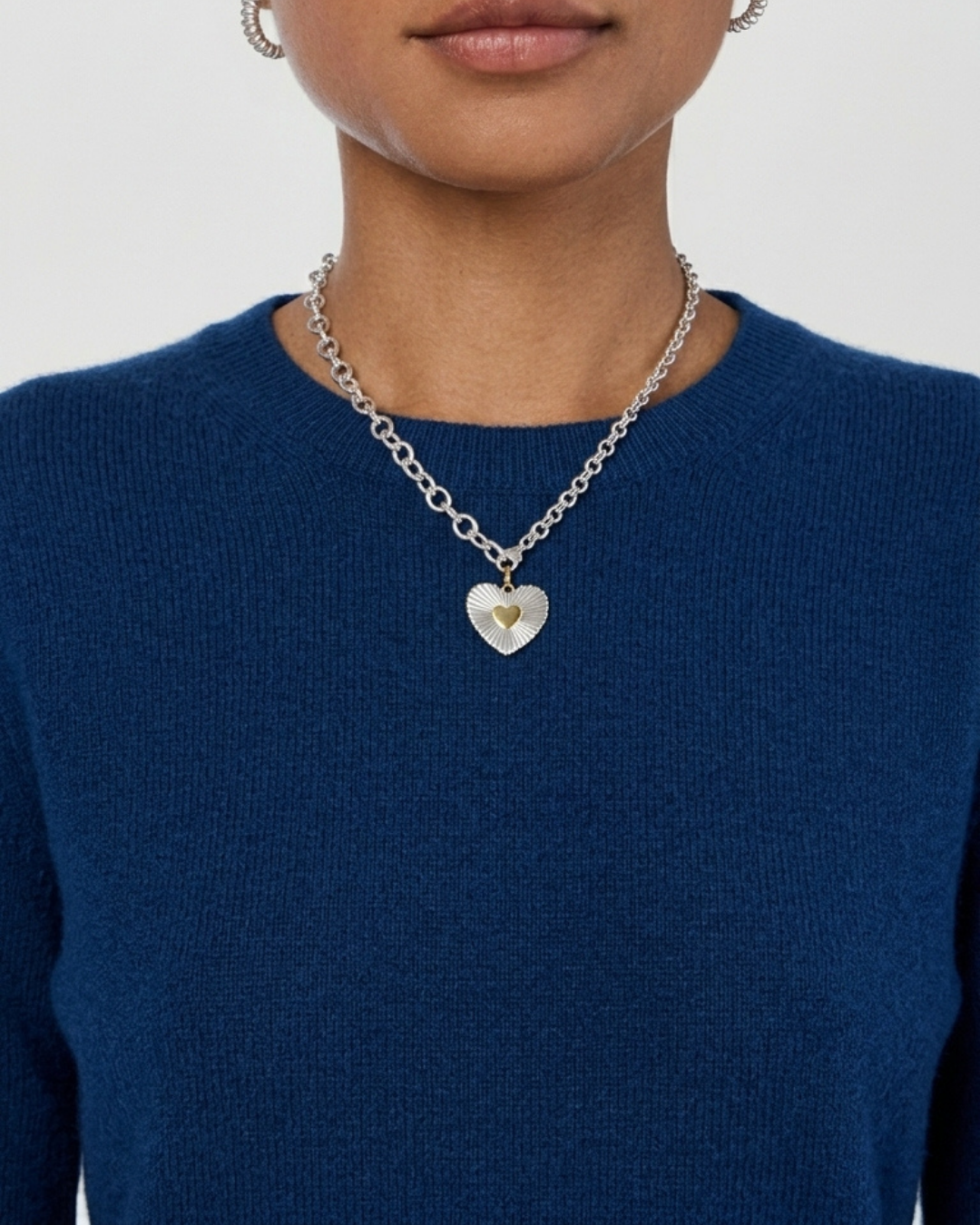 316L シルバーハート ネックレス | 金属アレルギー対応 | Misy Jewelry