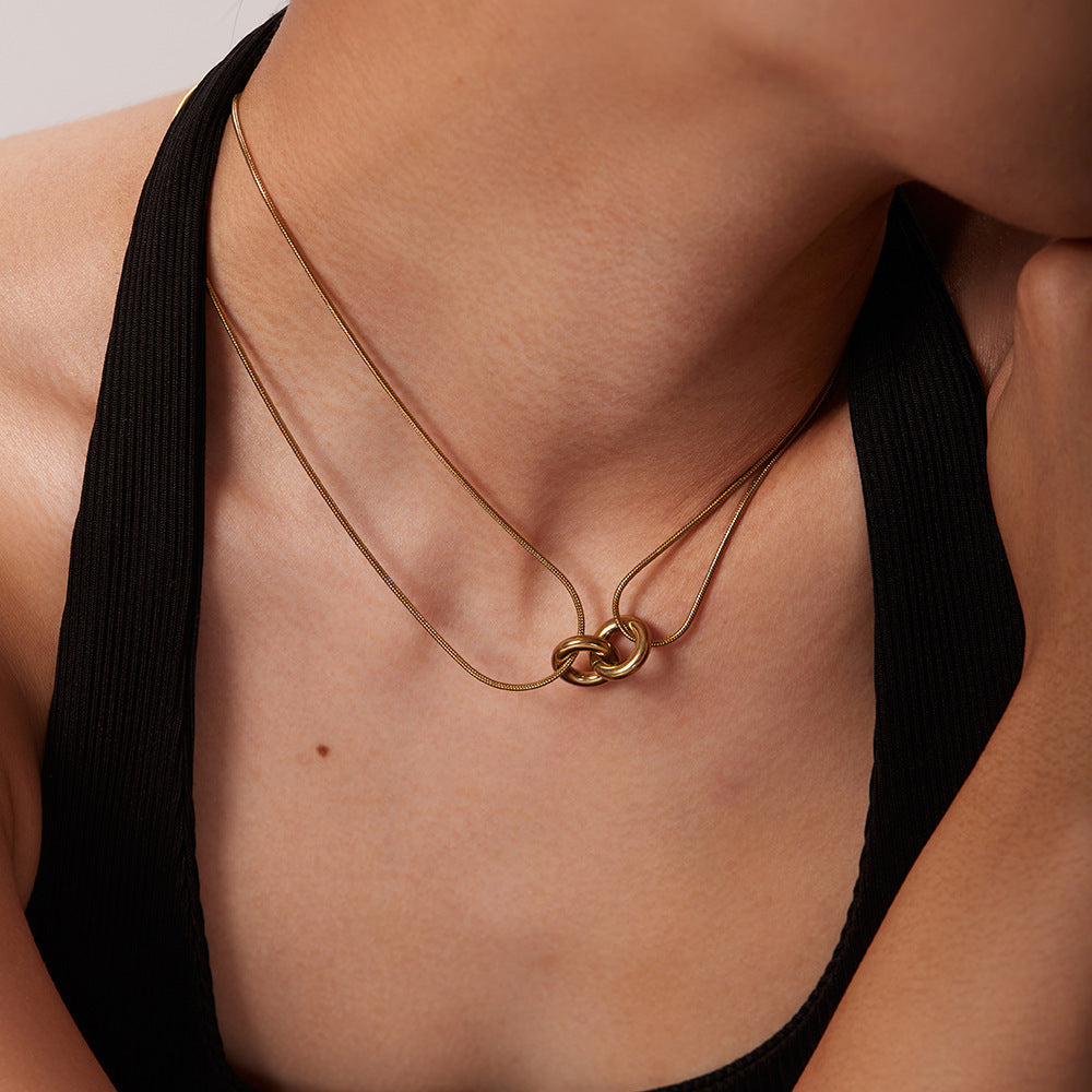 316L Snake Ring Necklace - ネックレス｜Misy Jewelry