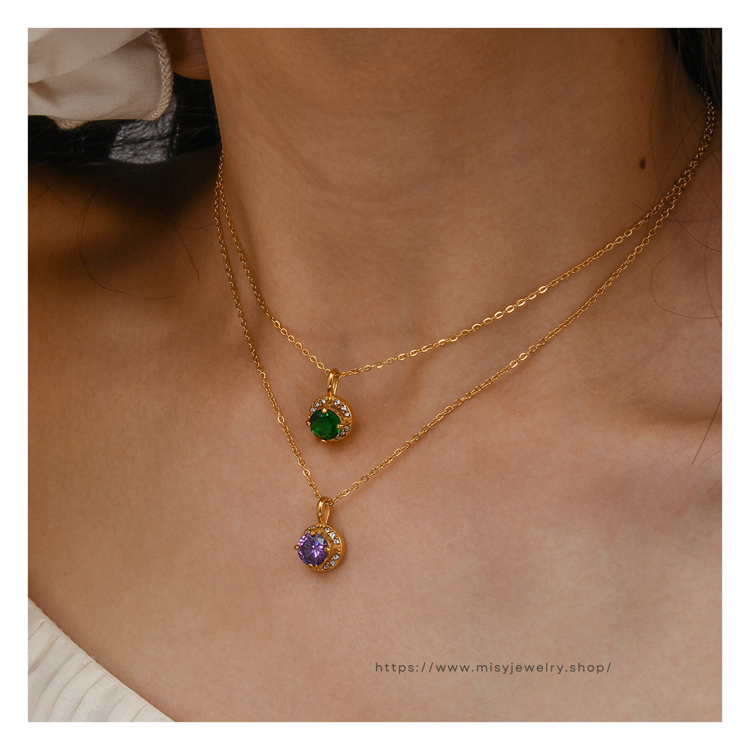 316L  Zirconia necklace 詳細画像7｜Misy Jewelry