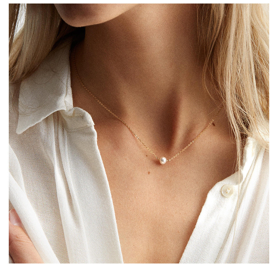 316L Perl Pendant Necklace