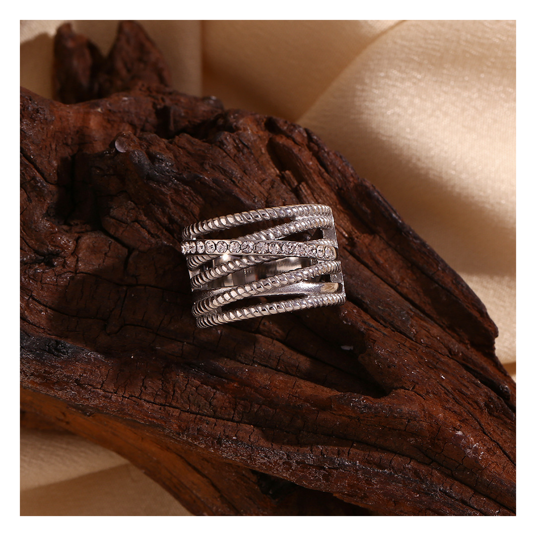 316L Twisted Zirconia Ring 詳細画像6｜Misy Jewelry