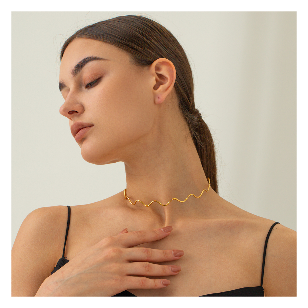 316L Wave Fixed Snake Necklace — ディテール | ネックレス | サージカルステンレス316L | Misy Jewelry
