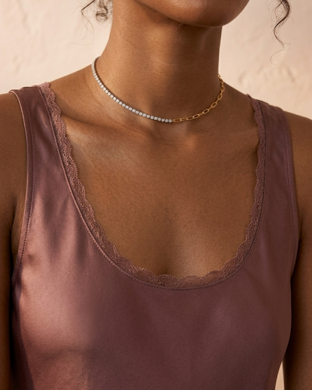 316L Chain & Zirconia Necklace 詳細画像2｜Misy Jewelry