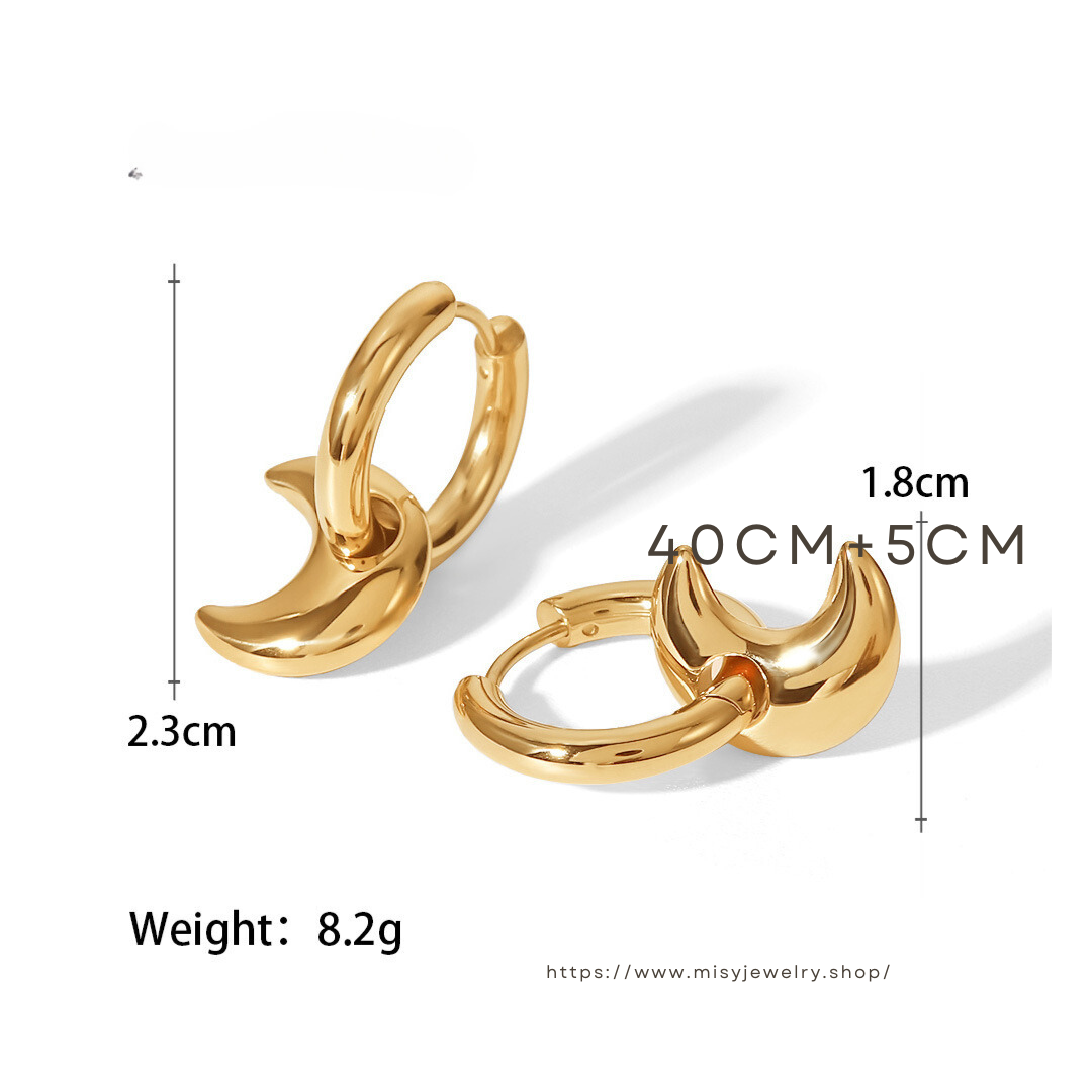 316L Crecent Moon Pierce — ディテール | リング | サージカルステンレス316L | Misy Jewelry