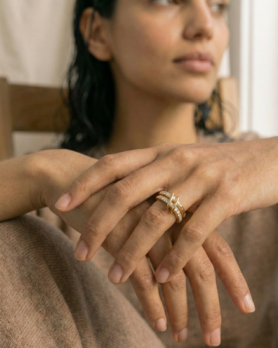 316L  Dual Shine Loop Ring 詳細画像1｜Misy Jewelry