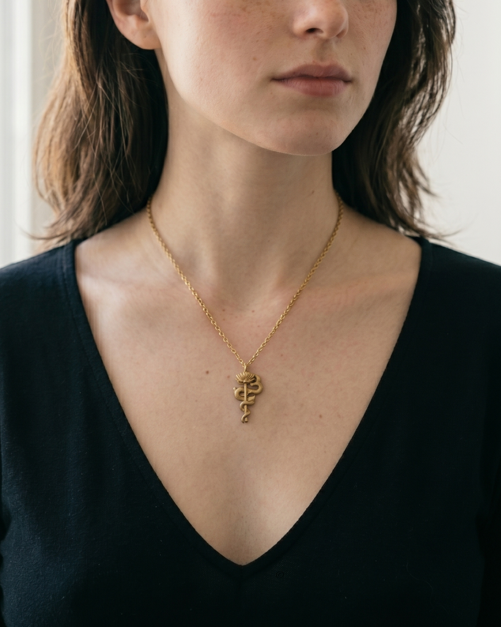 316L Snake Rose Necklace｜金属アレルギー対応 316Lサージカルステンレスジュエリー Misy（画像8）