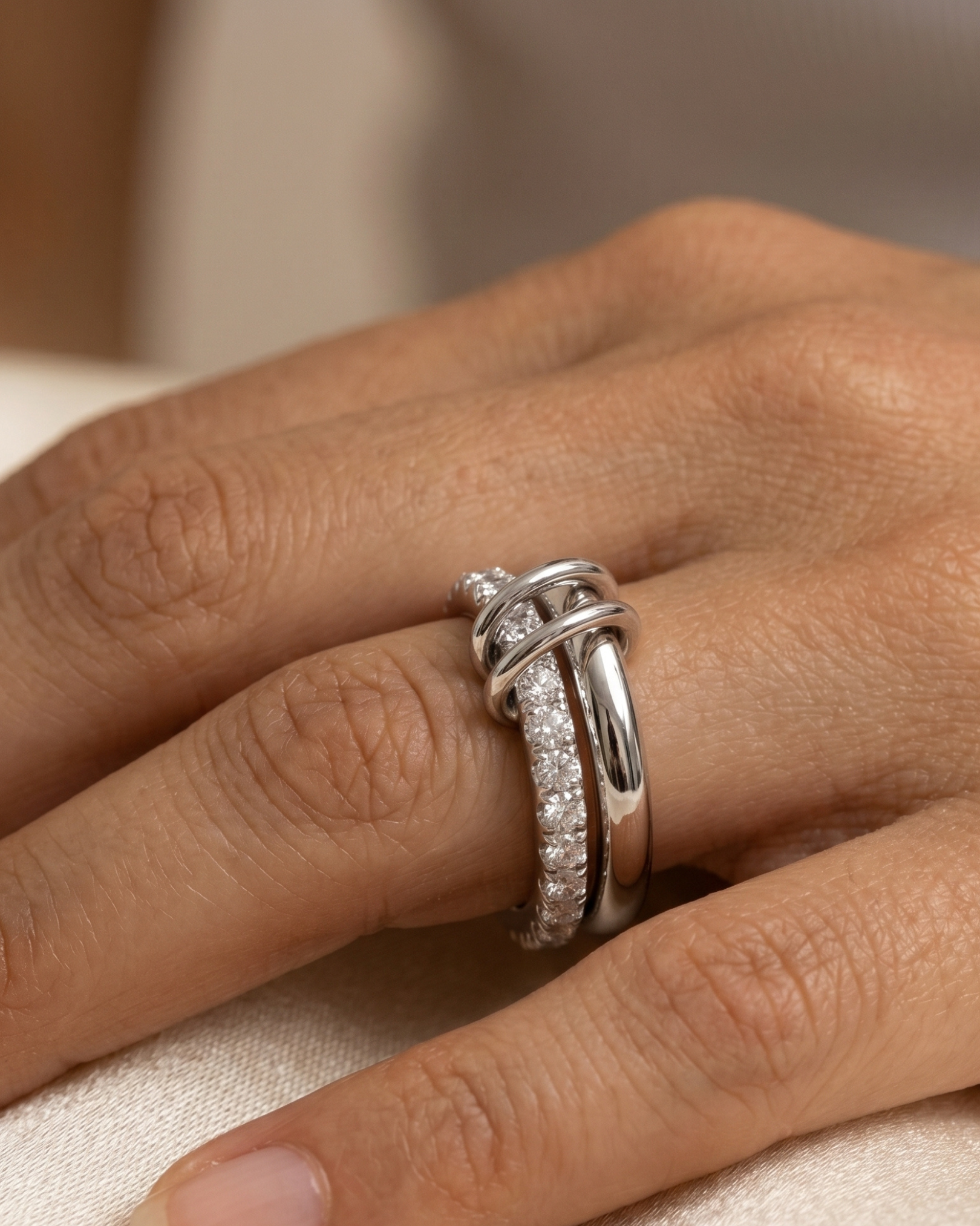 316L Dual Shine Loop Ring