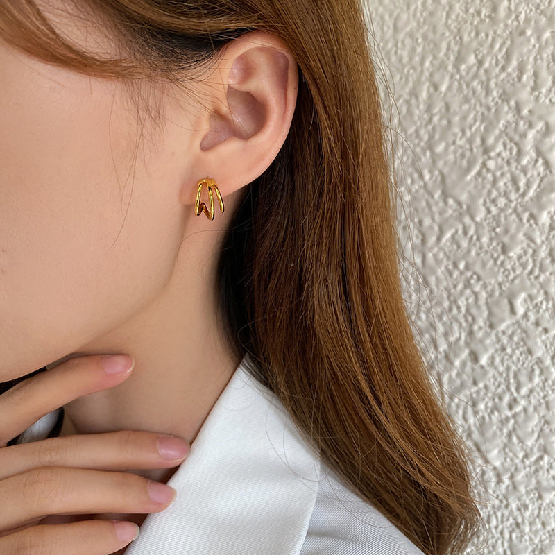 s925 Hoop pierce Triple Earrings — ディテール | リング | サージカルステンレス316L | Misy Jewelry