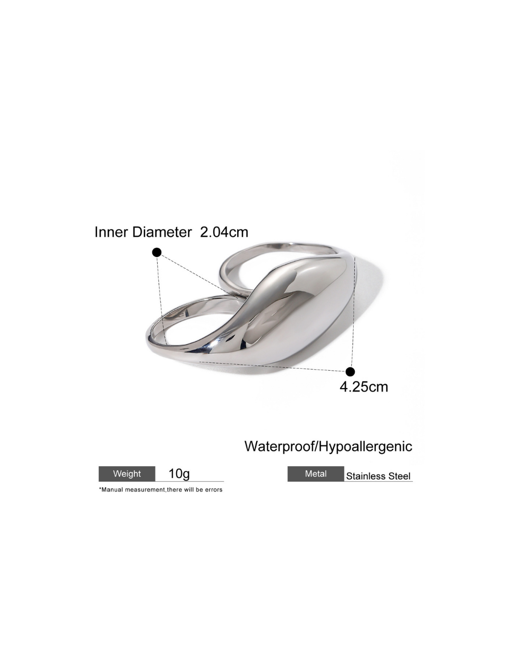 316L Wave Curve Ring — ディテール | リング | サージカルステンレス316L | Misy Jewelry