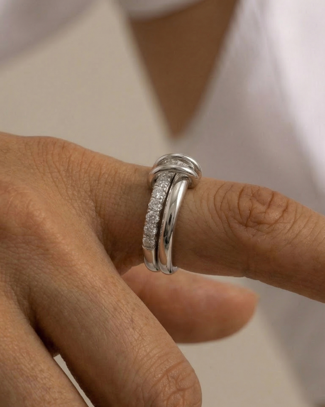 316L  Dual Shine Loop Ring 詳細画像11｜Misy Jewelry