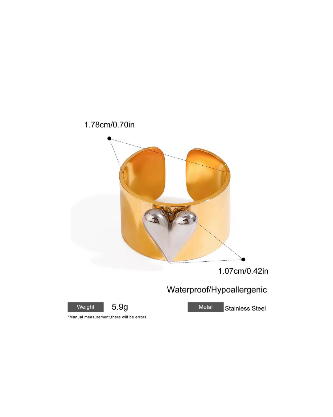 316L Heartl Edge Ring — ディテール | リング | サージカルステンレス316L | Misy Jewelry