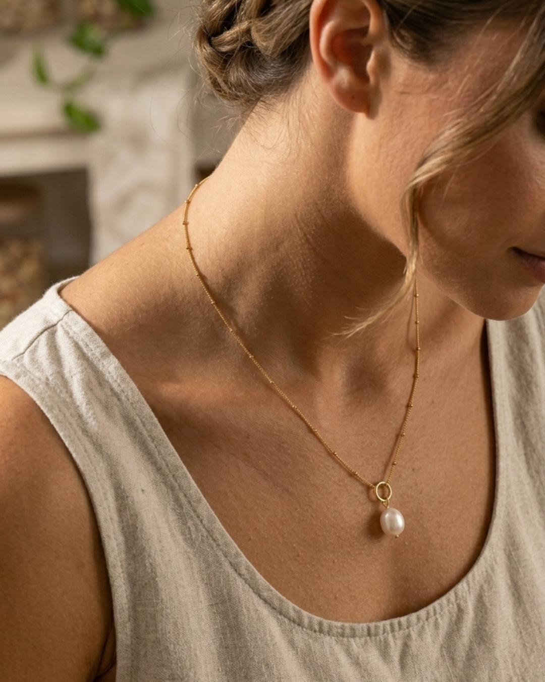 316L Eternal Pearl Necklace 詳細画像6｜Misy Jewelry