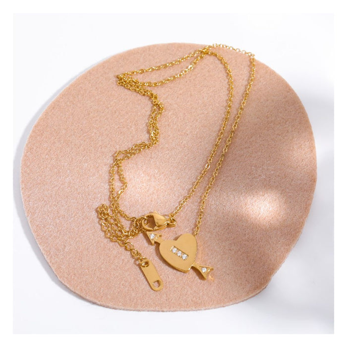 316L Arrow Heart Necklace