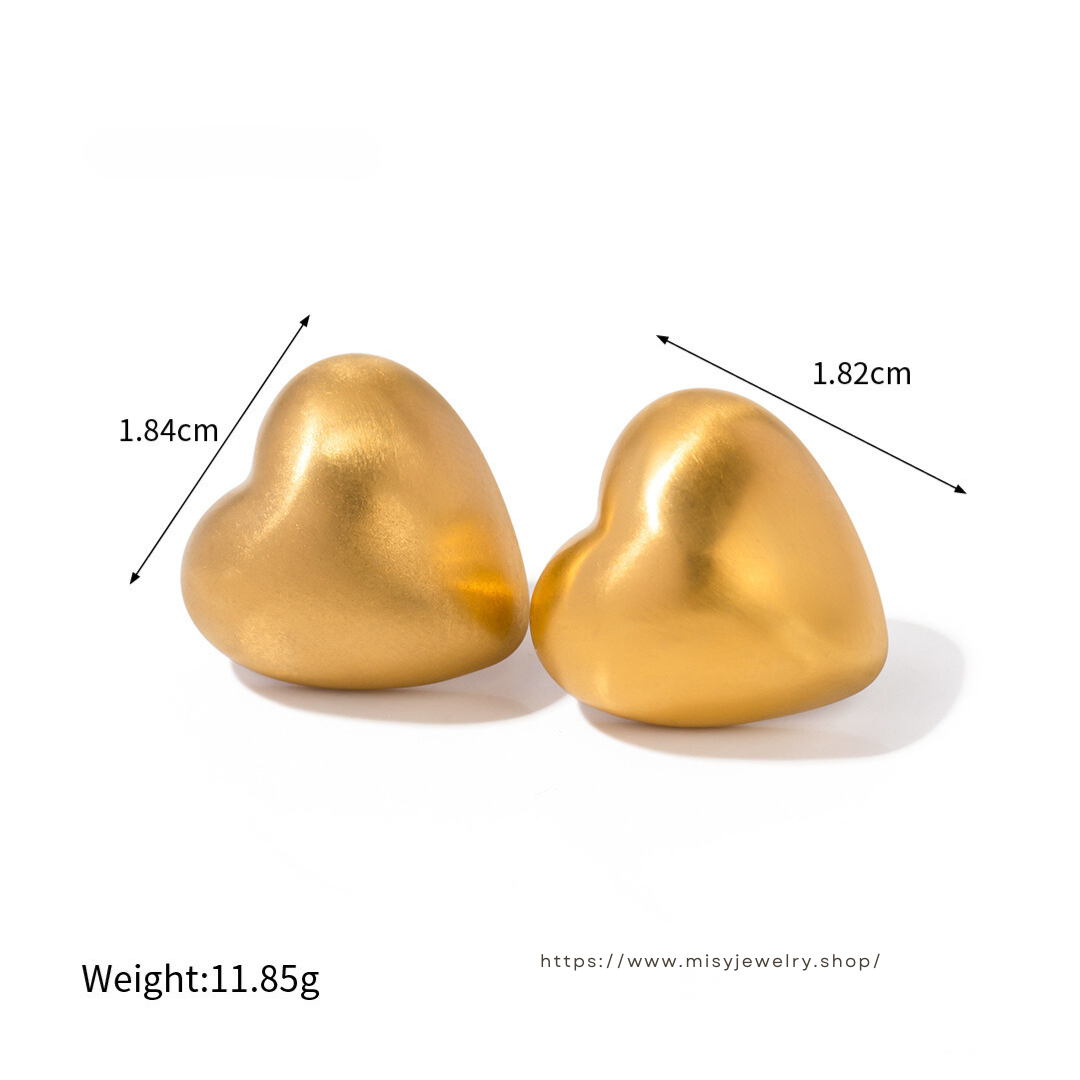 316L Matte Heart Pierce — 着用イメージ | リング | サージカルステンレス316L | Misy Jewelry