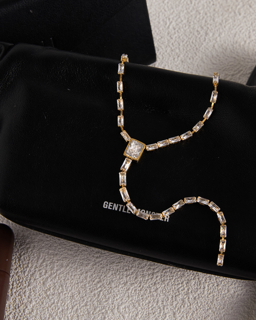 316L Y Line Zirconia Necklace 詳細画像3｜Misy Jewelry