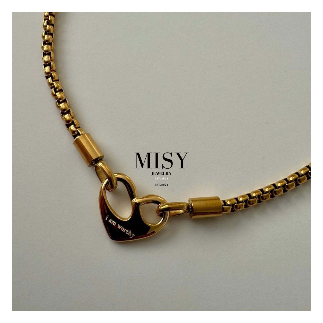 316L Heart Necklace~I am worthy~ — ディテール | ネックレス | サージカルステンレス316L | Misy Jewelry